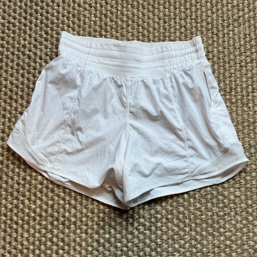 Lululemon White Hotty Hot Shorts